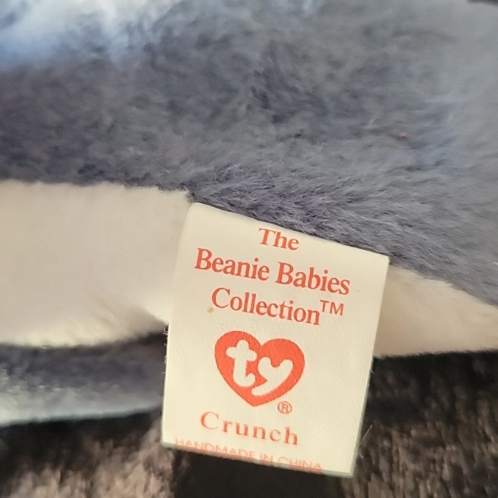 TY 1996 Crunch the shark beanie baby - Picture 7 of 10
